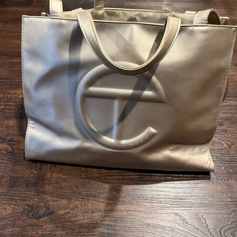 Telfar gold medium Tote Bag